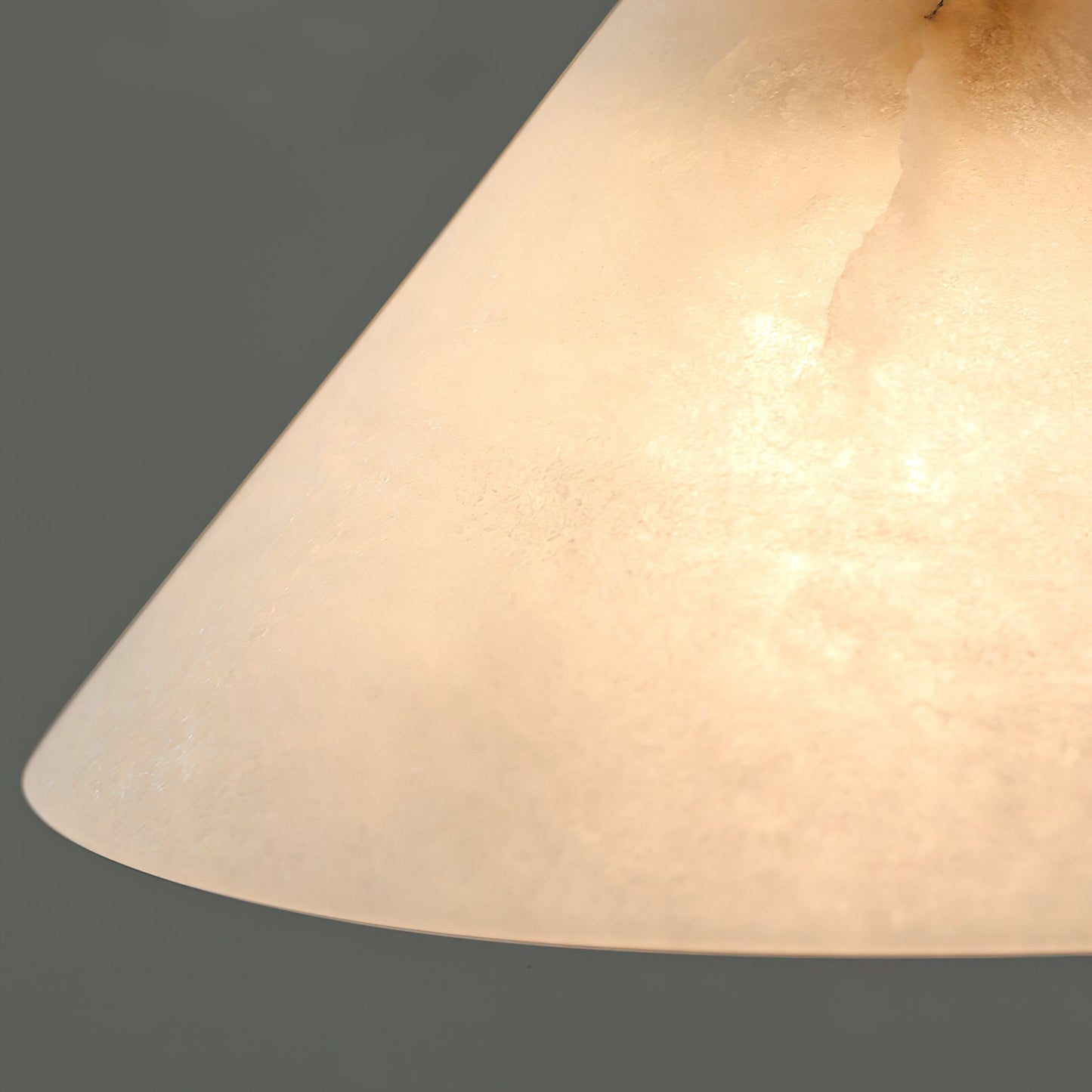 Conical Brass Alabaster Pendant Lamp, view 11