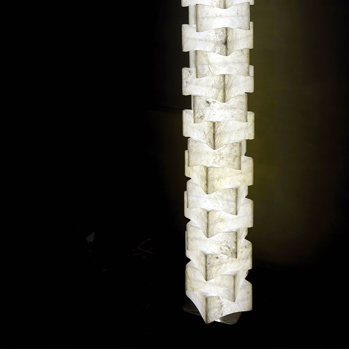 Stacked Alabaster Floor Light, view 30