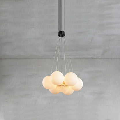 Alabaster Lunar Chandelier, alternate view