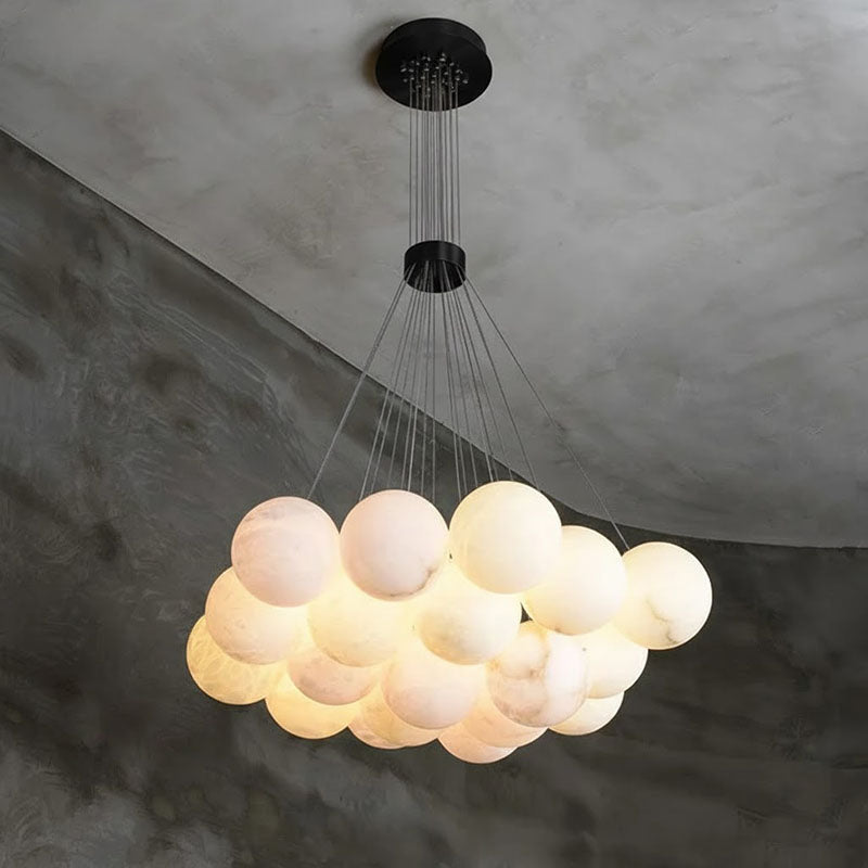 Alabaster Lunar Chandelier, view 14