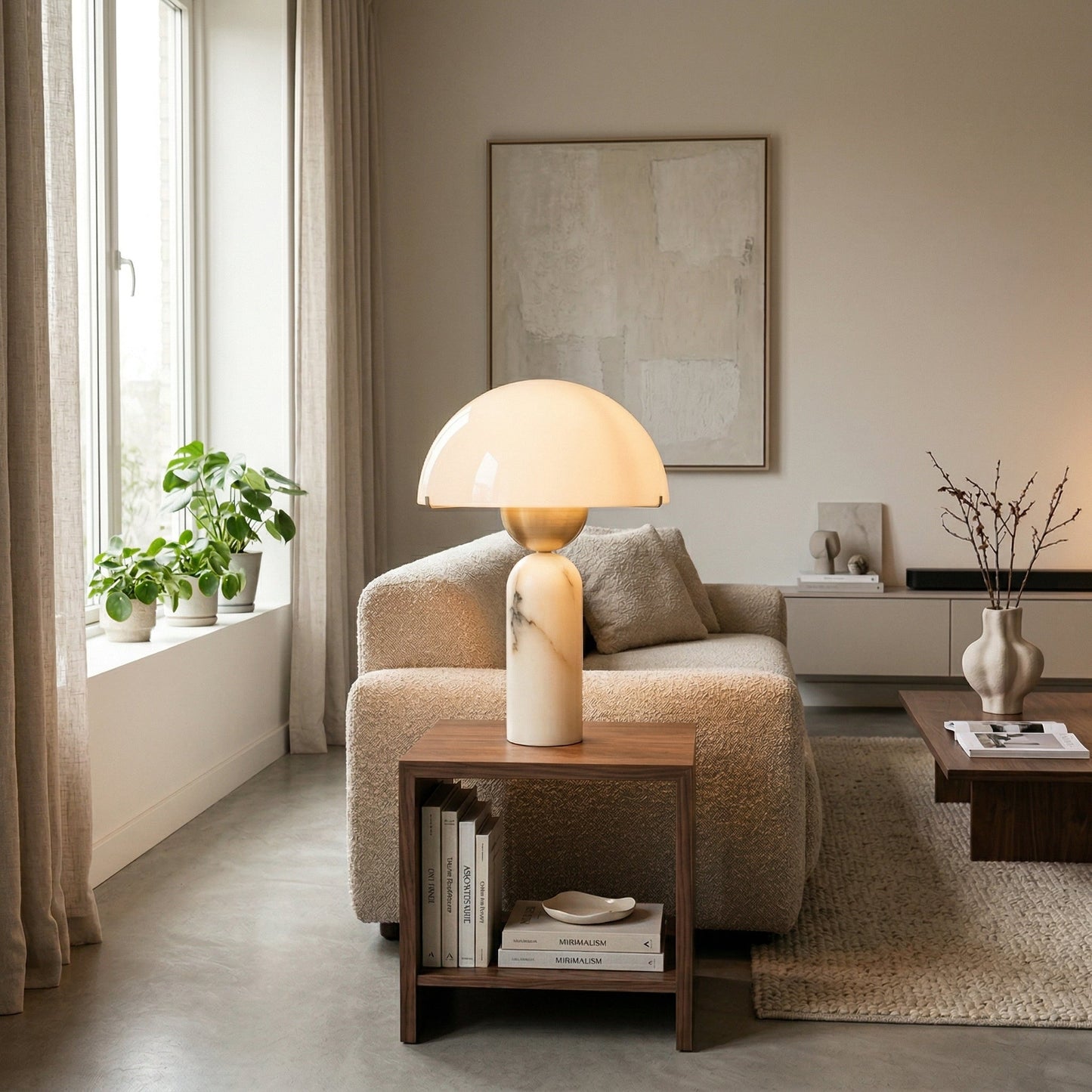 Peono Alabaster Table Lamp – Dimmable, view 5