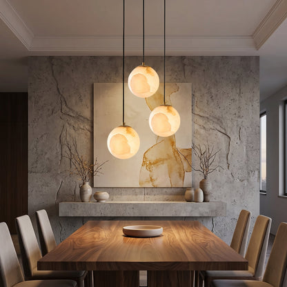 Savina Alabaster Pendant Light – Dimmable, view 4