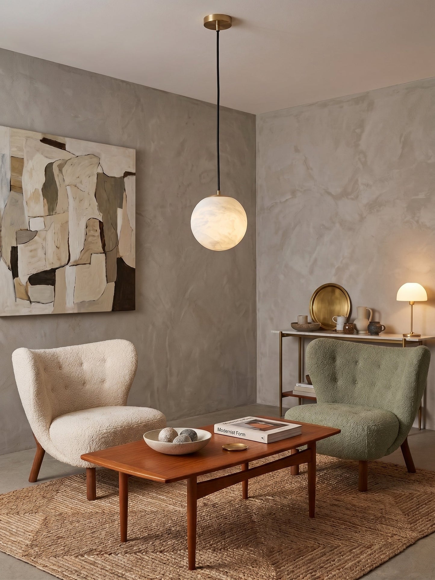 Savina Alabaster Pendant Light – Dimmable, view 9