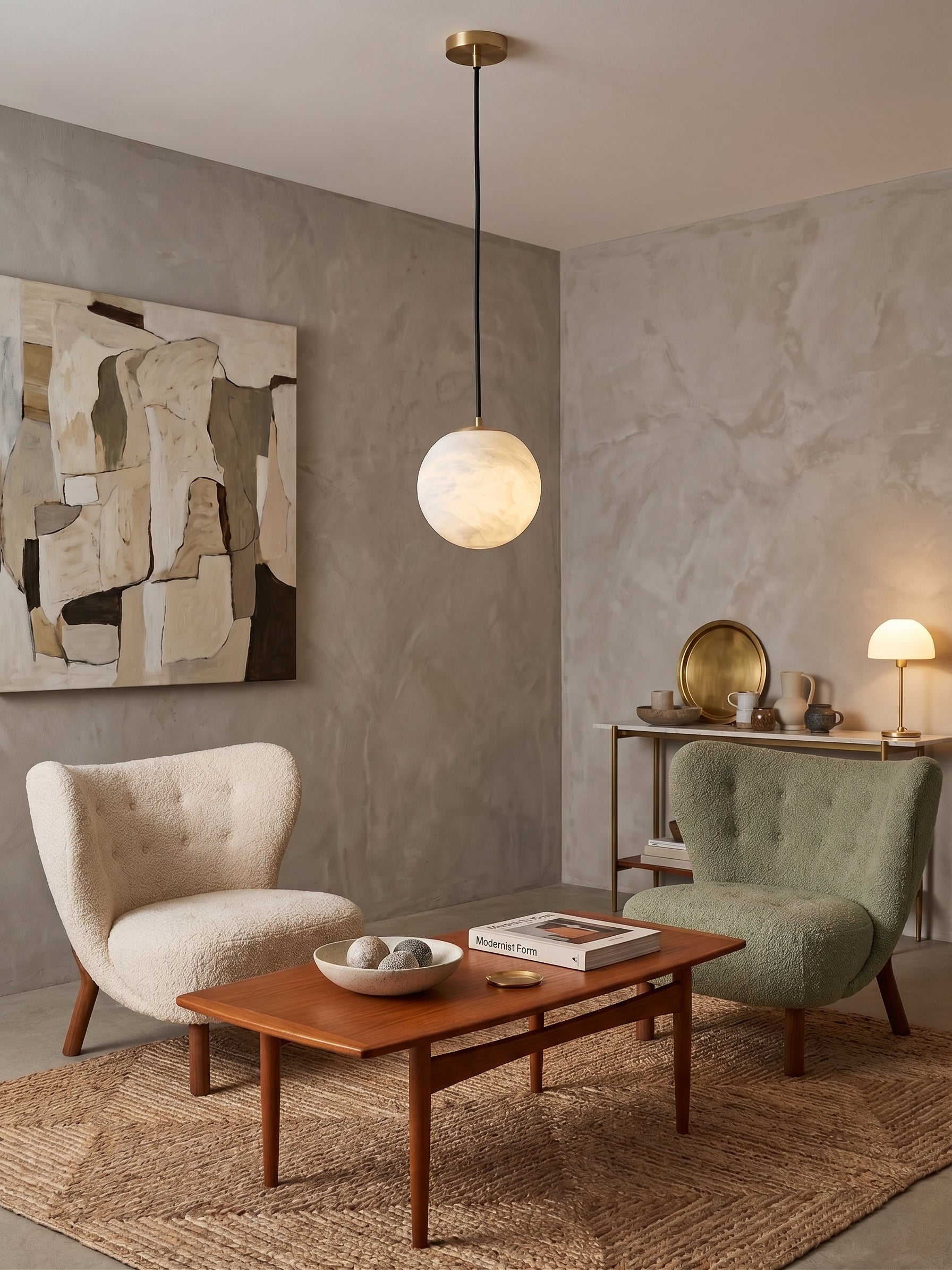 Savina Alabaster Pendant Light – Dimmable, view 9