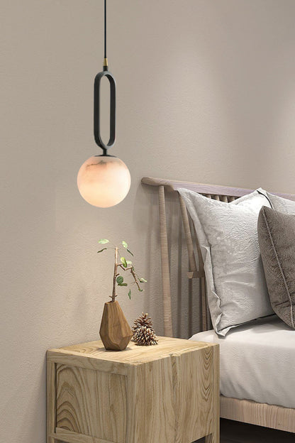Alabaster Ball Pendant Lamp, view 10