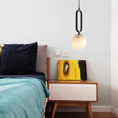 Alabaster Ball Pendant Lamp, view 13