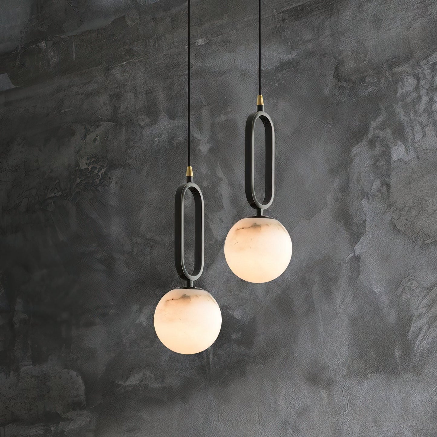 Alabaster Ball Pendant Lamp, view 14