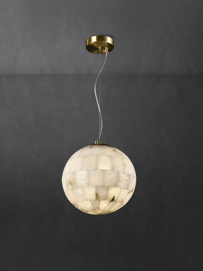 Alabaster Ball Pendant Light, view 10