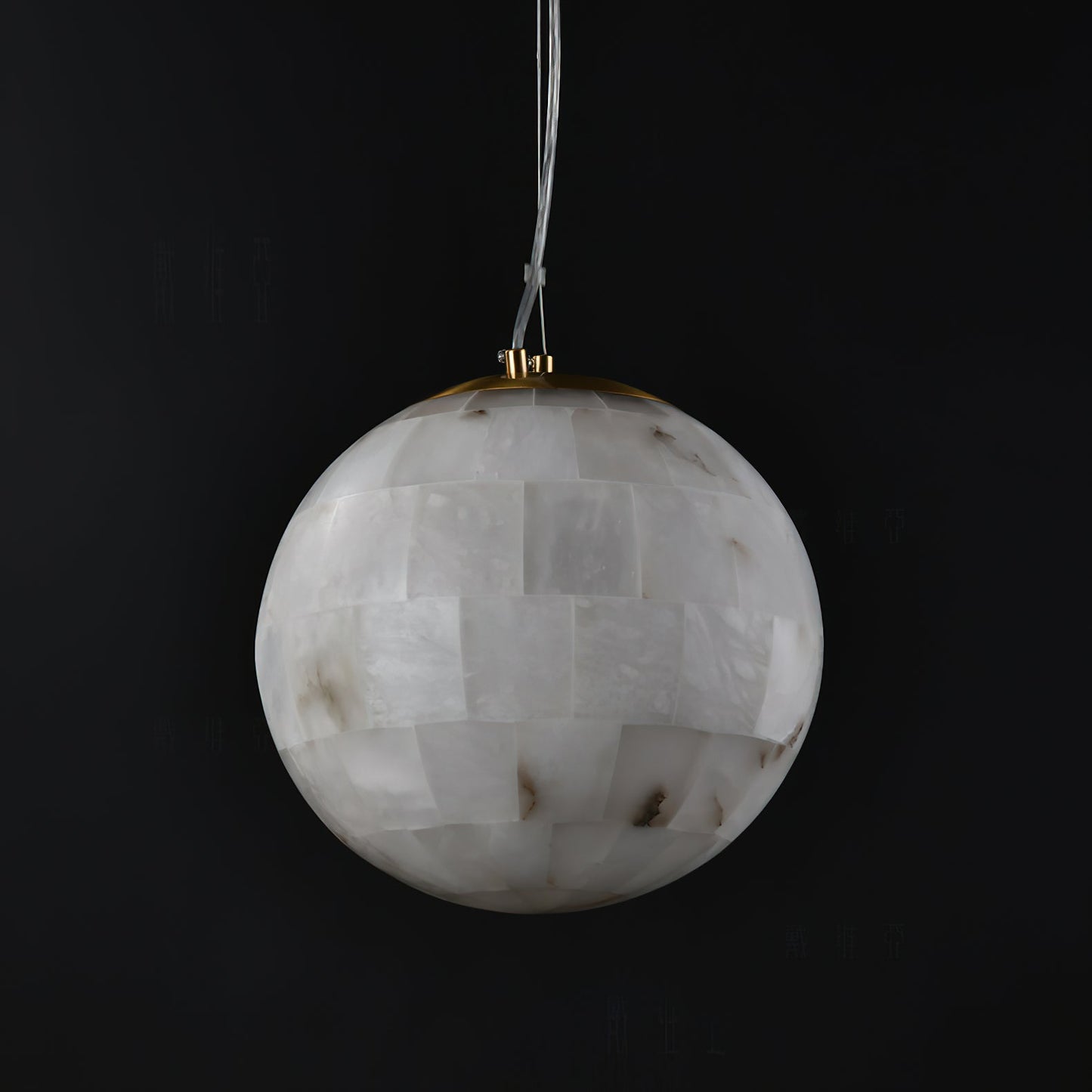 Alabaster Ball Pendant Light, view 11