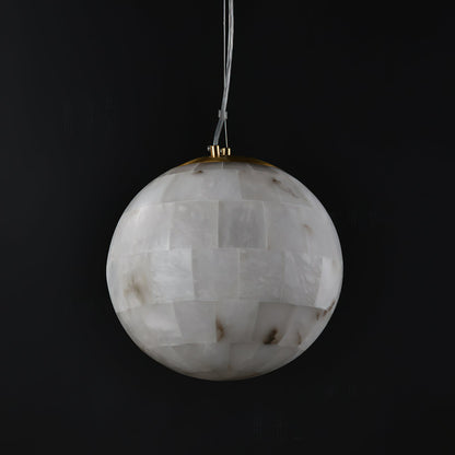 Alabaster Ball Pendant Light, view 11