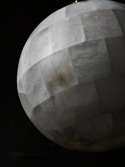 Alabaster Ball Pendant Light, view 12