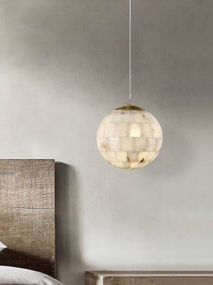 Alabaster Ball Pendant Light, view 5