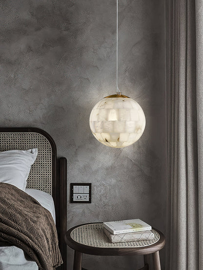 Alabaster Ball Pendant Light, view 8