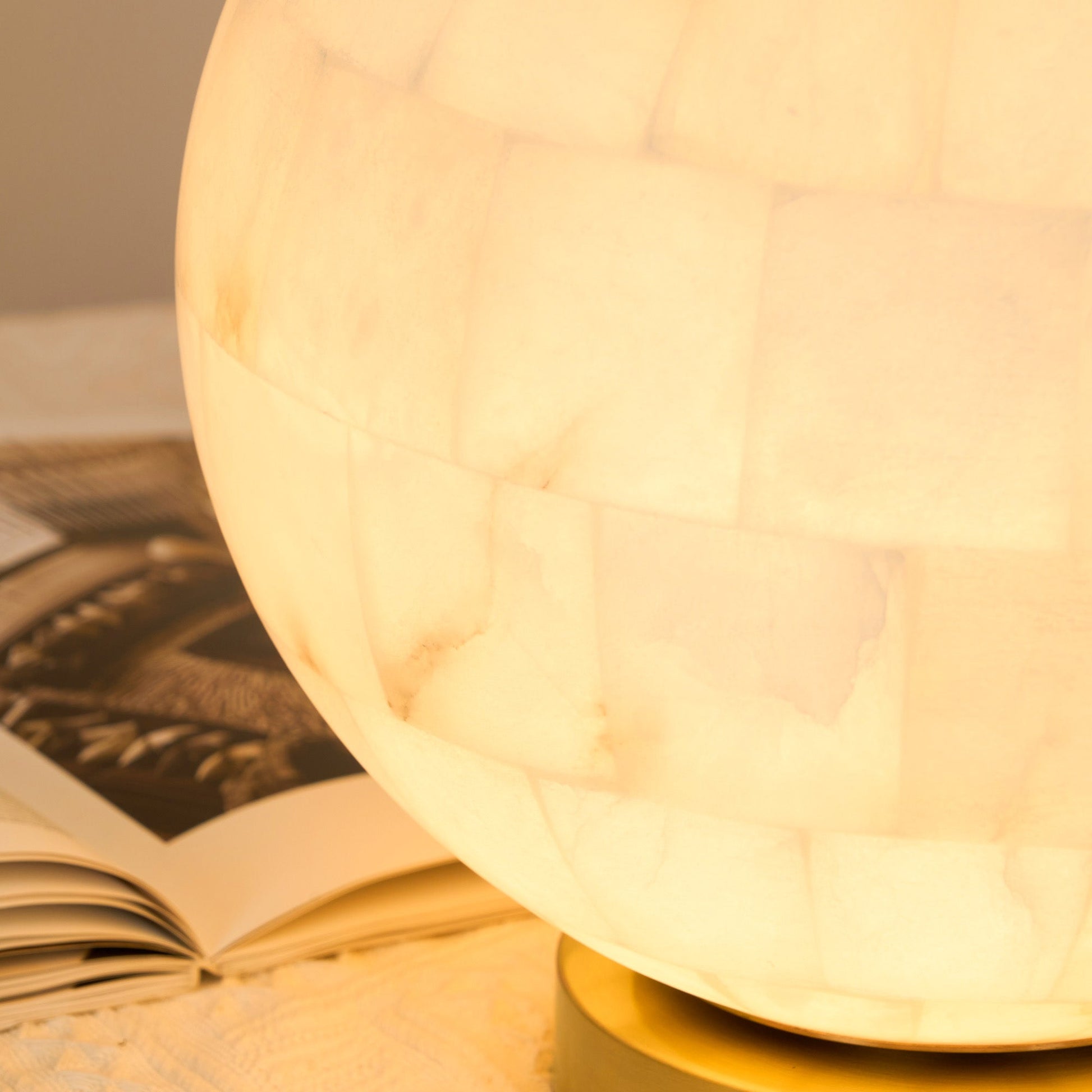 Alabaster Ball Table Lamp, view 11