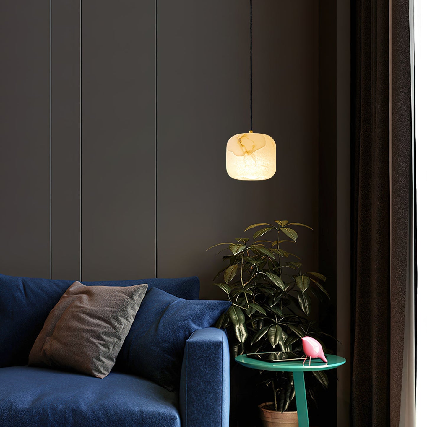 Alabaster Bedside Pendant Light, view 10