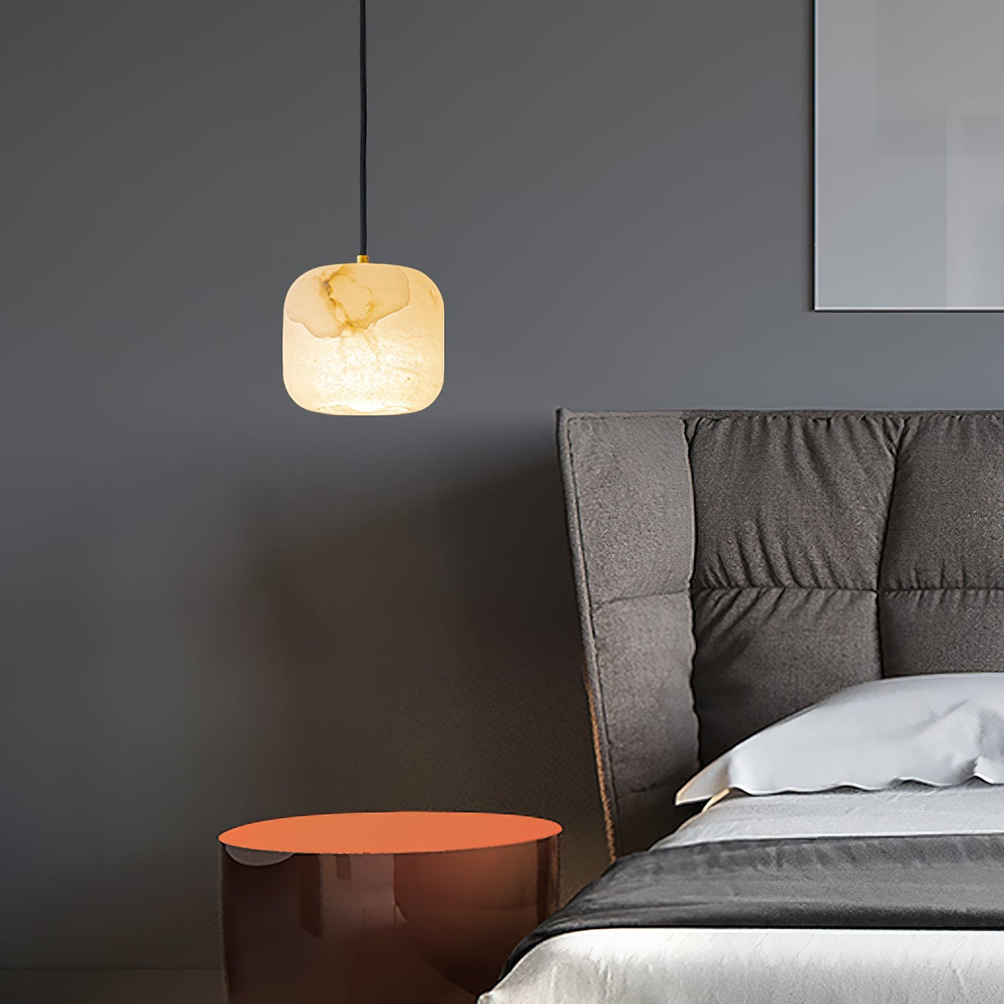 Alabaster Bedside Pendant Light, view 11