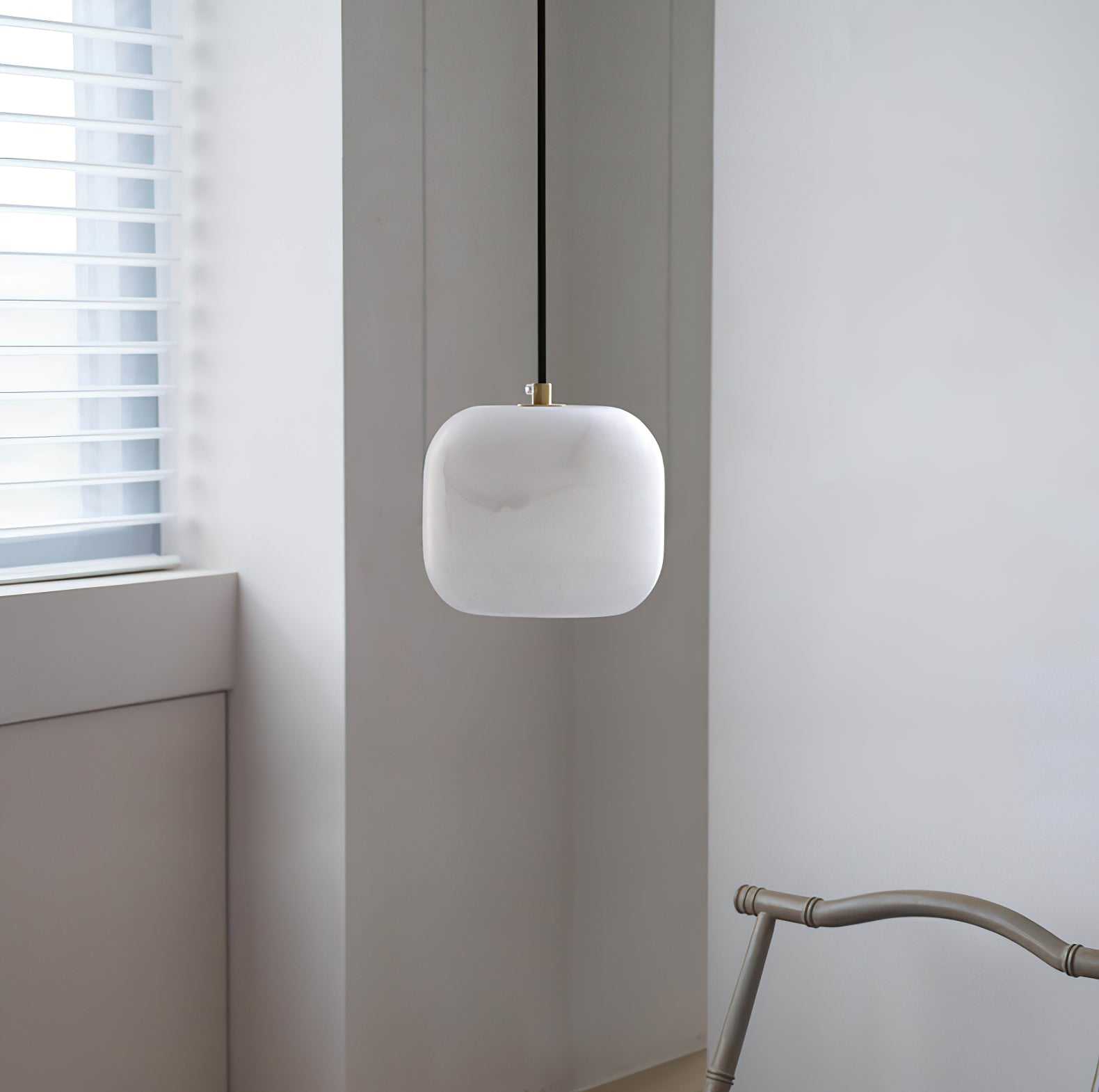 Alabaster Bedside Pendant Light, view 15