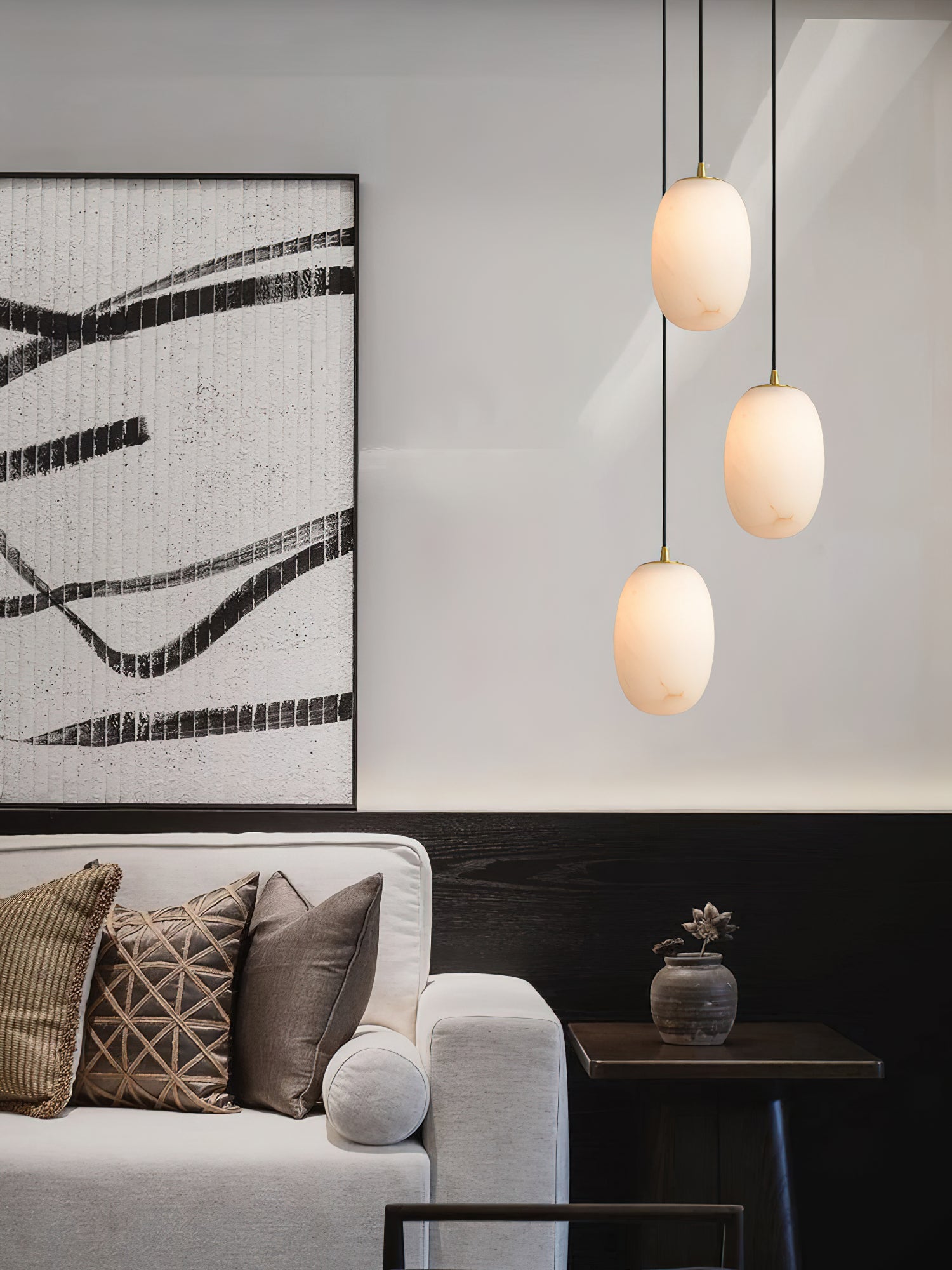 Alabaster Bedside Pendant Light, view 17