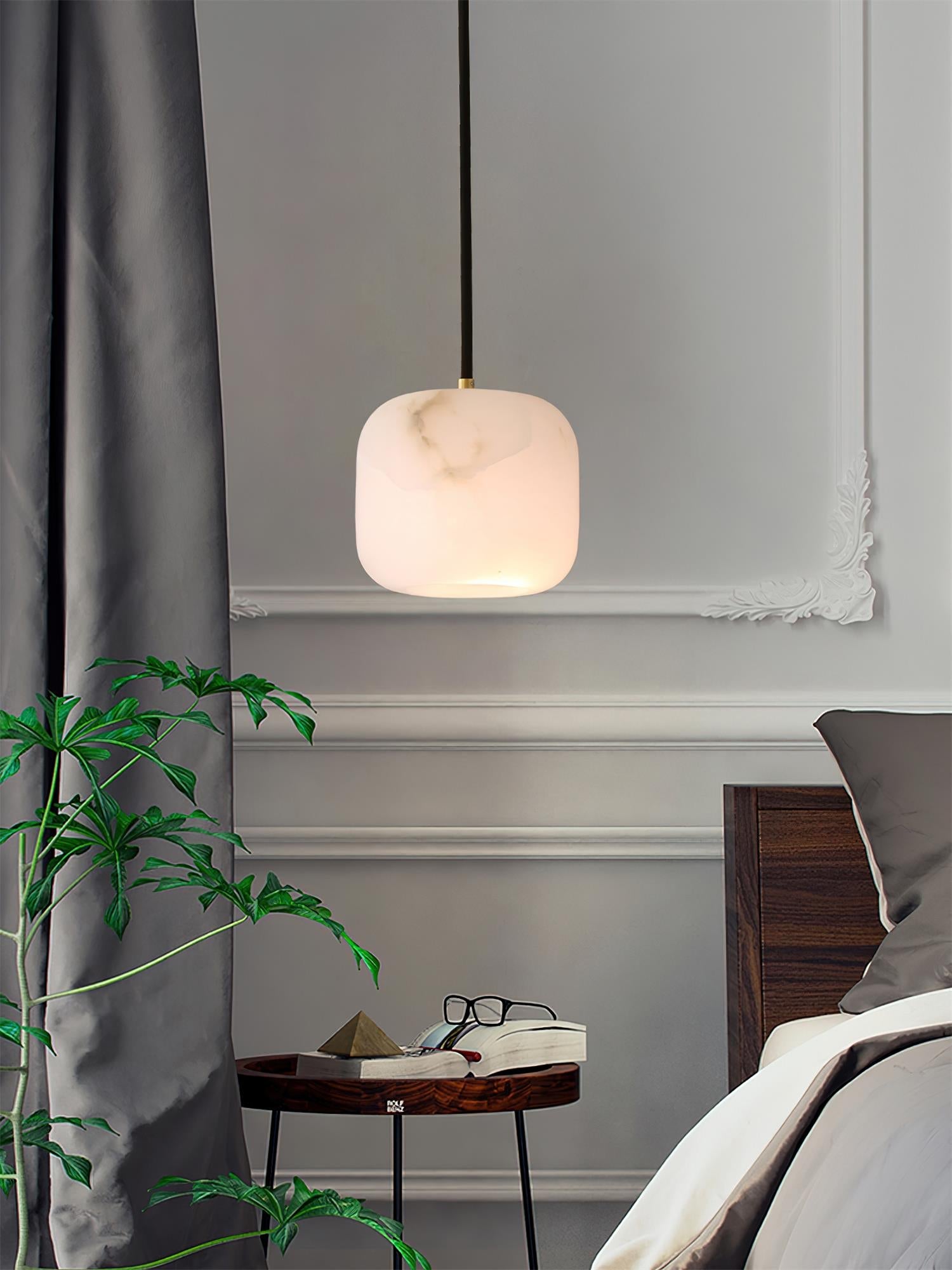 Alabaster Bedside Pendant Light, view 20