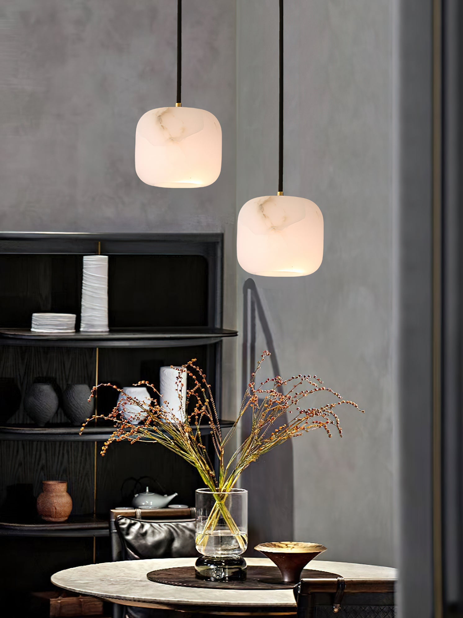 Alabaster Bedside Pendant Light, view 22