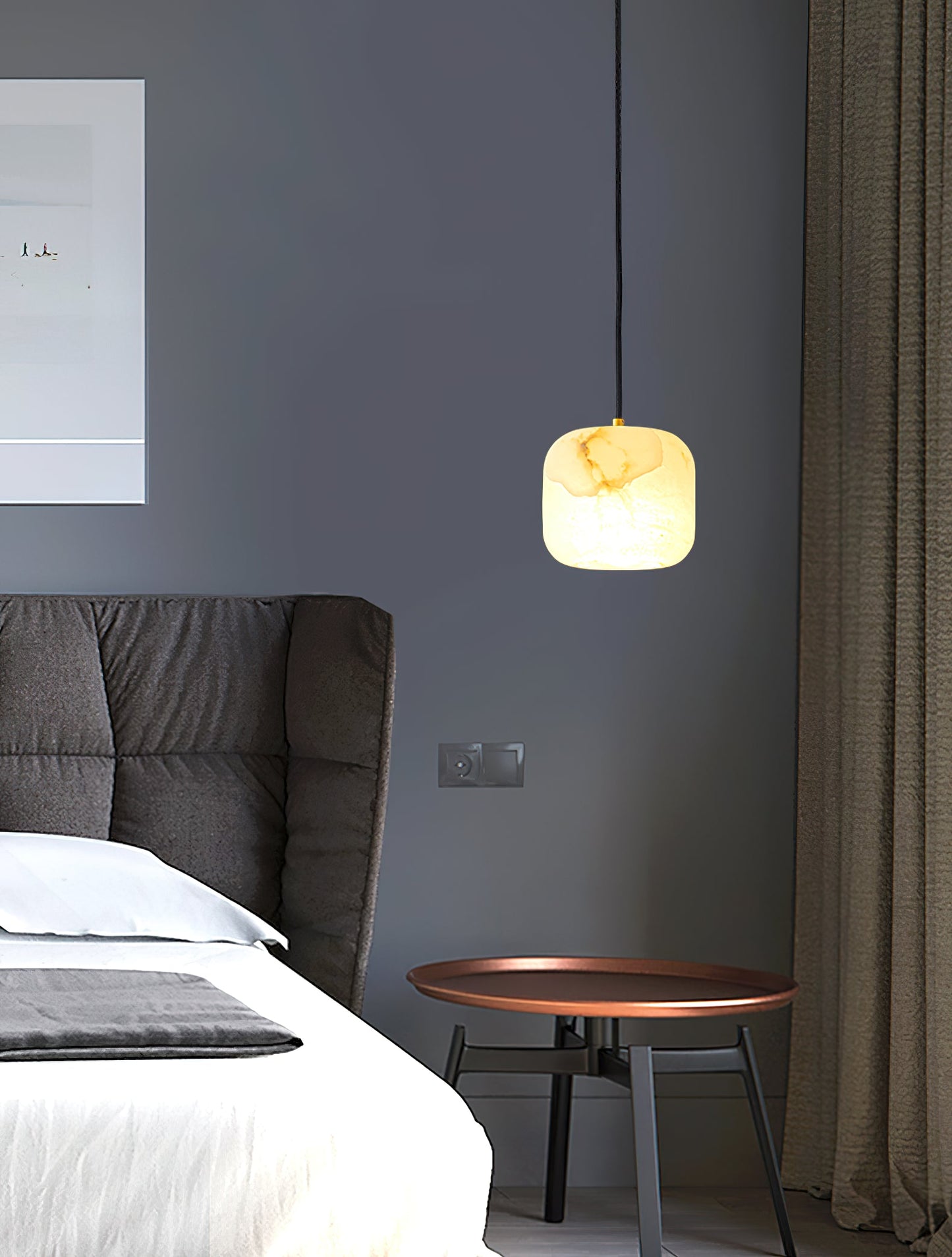 Alabaster Bedside Pendant Light, view 23
