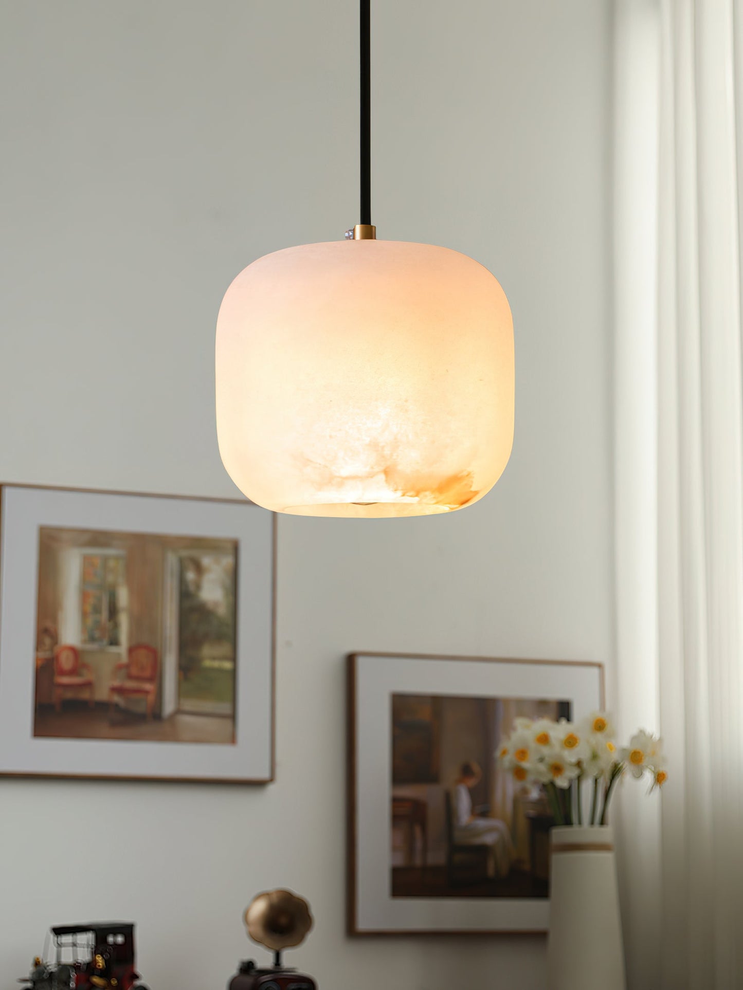Alabaster Bedside Pendant Light, view 25
