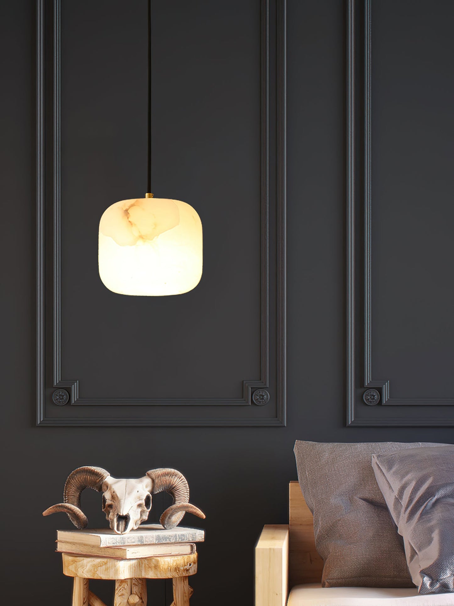 Alabaster Bedside Pendant Light, view 27
