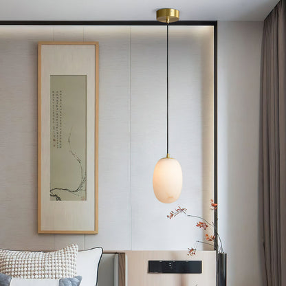 Alabaster Bedside Pendant Light, view 7