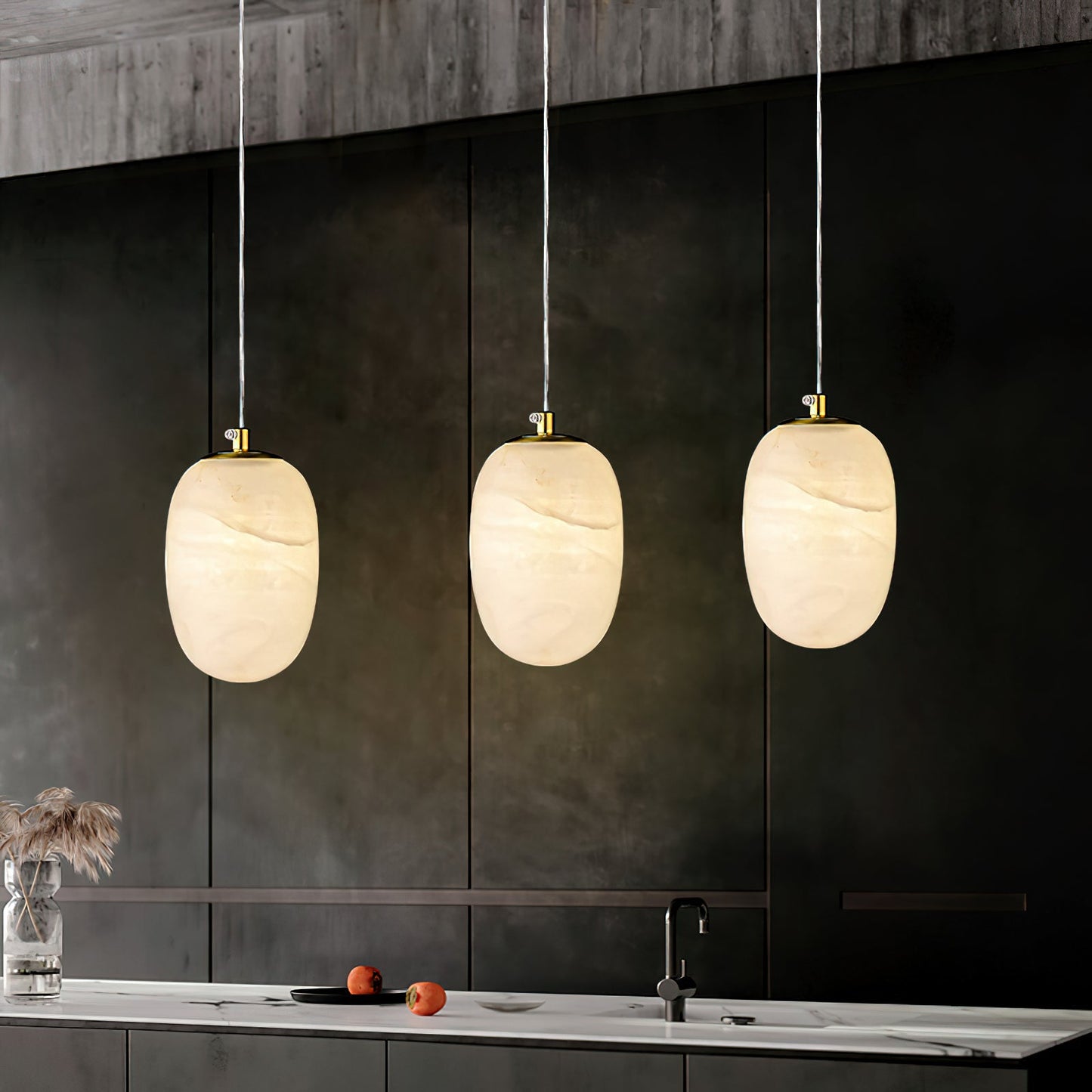 Alabaster Bedside Pendant Light, view 9