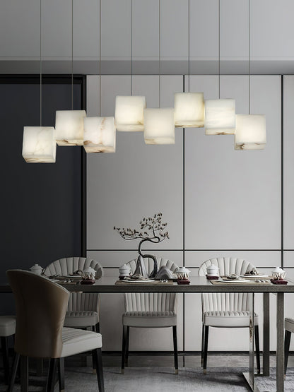 Alabaster Box Linear Chandelier, view 13