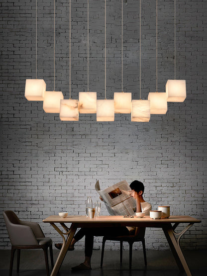 Alabaster Box Linear Chandelier, view 15