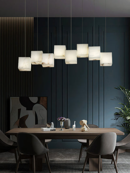Alabaster Box Linear Chandelier, view 17