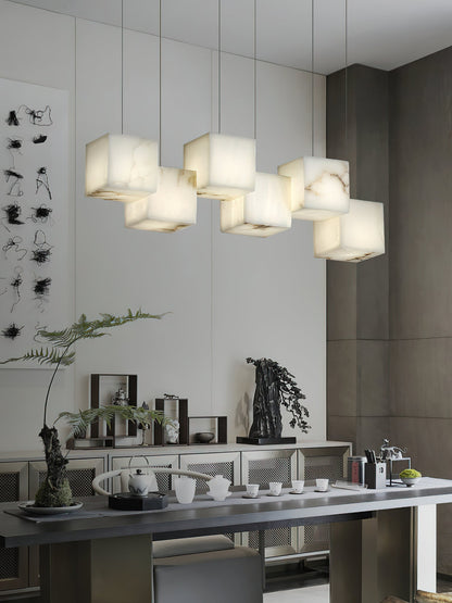 Alabaster Box Linear Chandelier, view 18