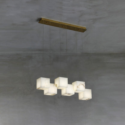 Alabaster Box Linear Chandelier
