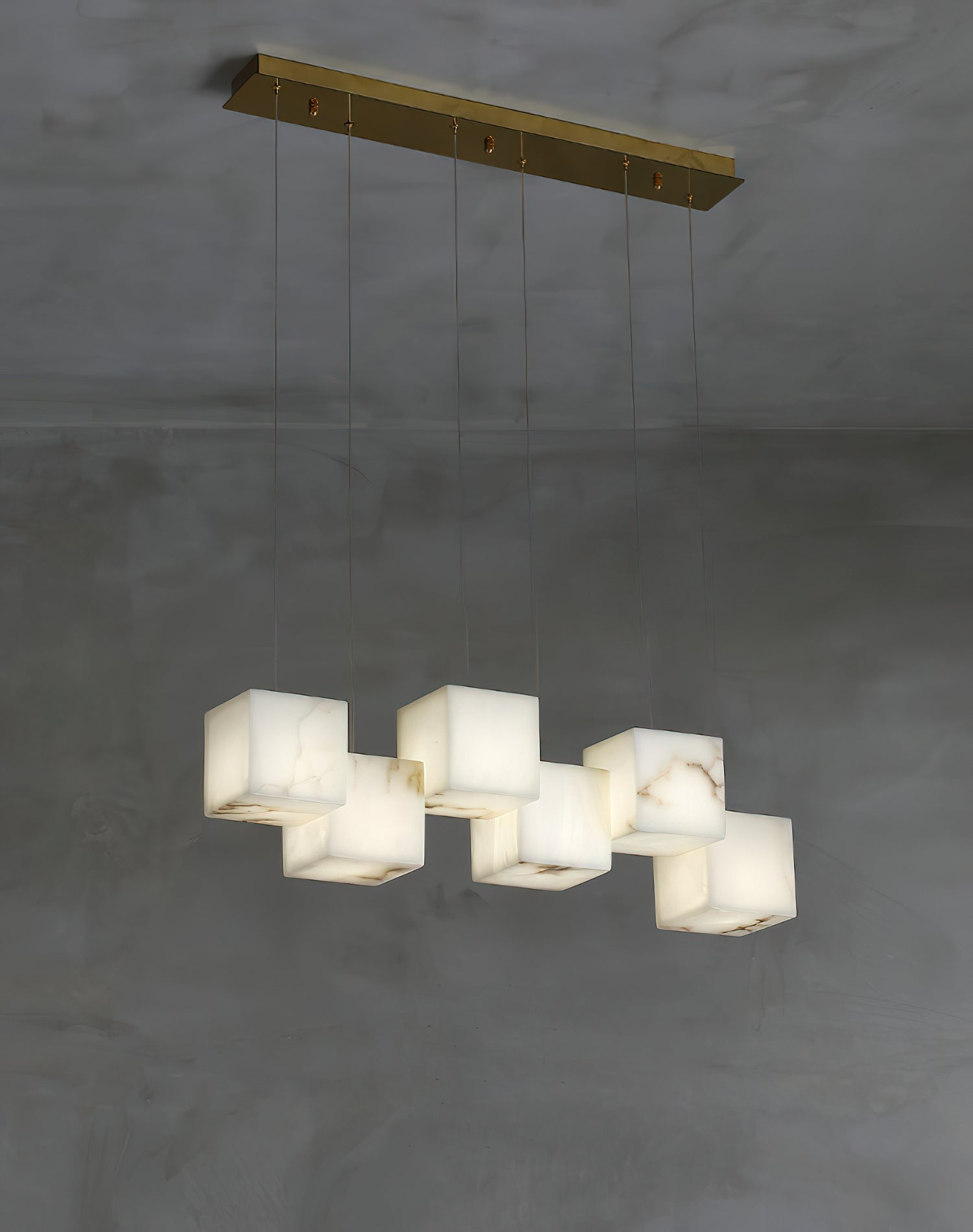 Alabaster Box Linear Chandelier, view 20