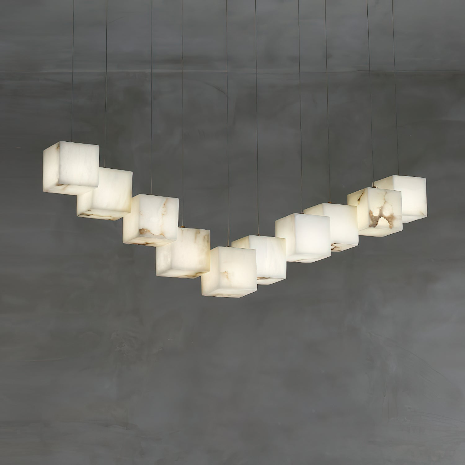 Alabaster Box Linear Chandelier, view 23