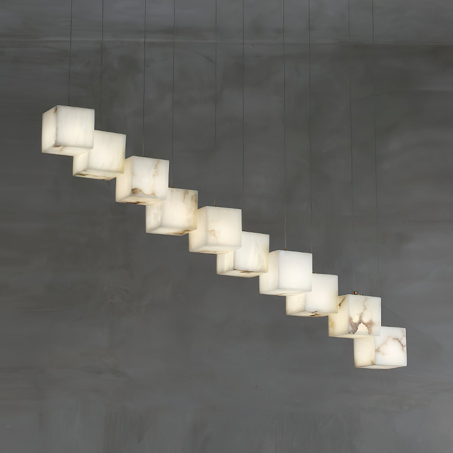 Alabaster Box Linear Chandelier, view 24