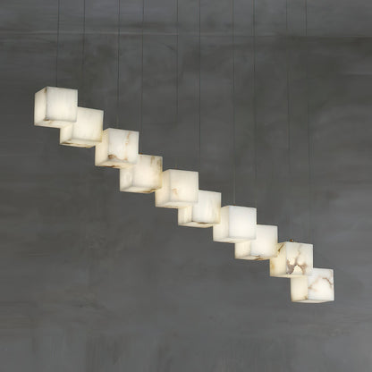 Alabaster Box Linear Chandelier, view 24