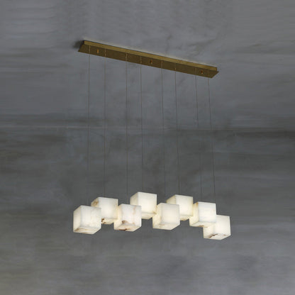 Alabaster Box Linear Chandelier, alternate view