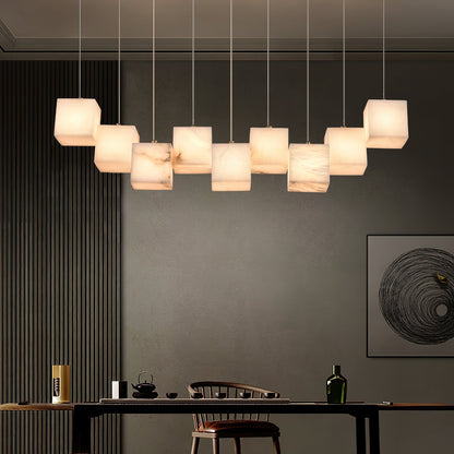 Alabaster Box Linear Chandelier, view 5