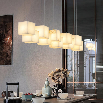 Alabaster Box Linear Chandelier, view 7
