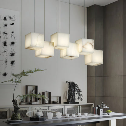 Alabaster Box Linear Chandelier, view 8