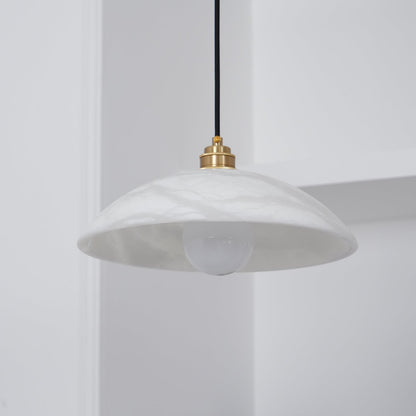 Alabaster Dome Pendant Light, view 14