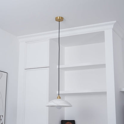 Alabaster Dome Pendant Light, view 9