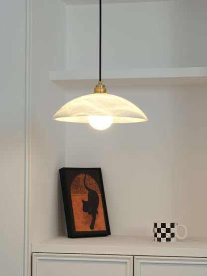 Alabaster Dome Pendant Light, view 12