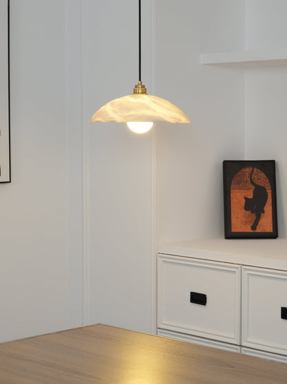 Alabaster Dome Pendant Light, view 13