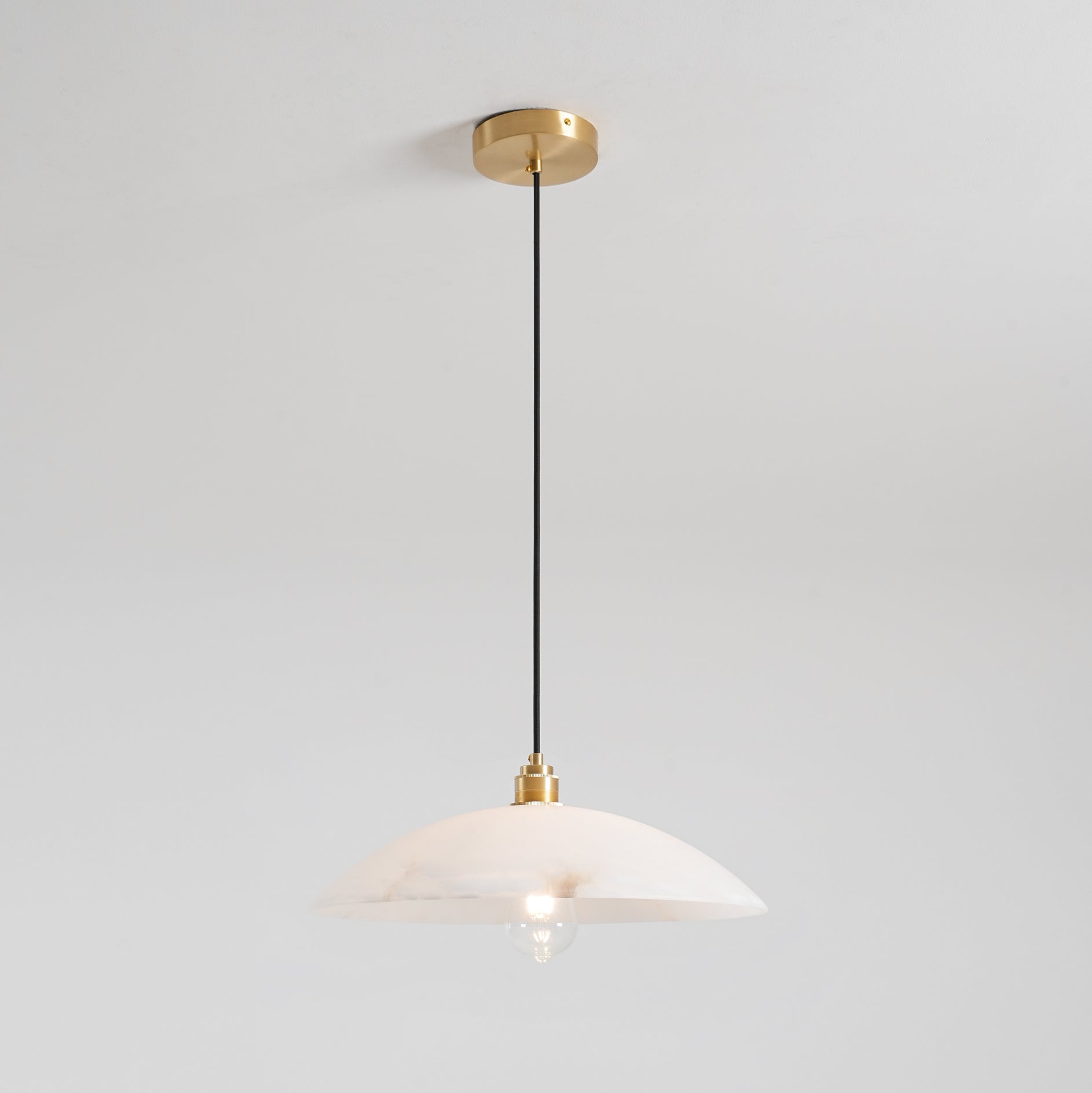 Alabaster Dome Pendant Light, view 11