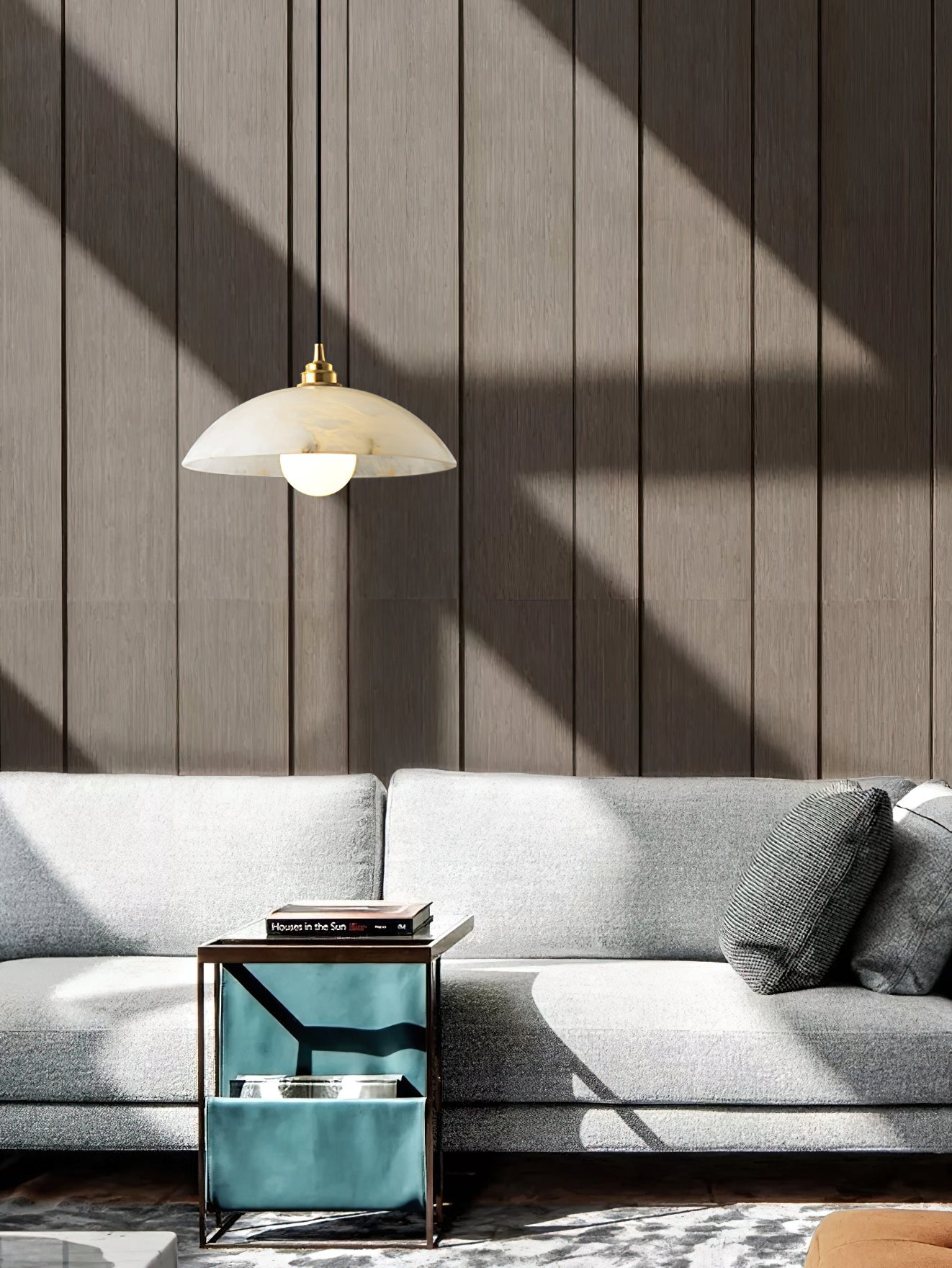 Alabaster Dome Pendant Light, view 21