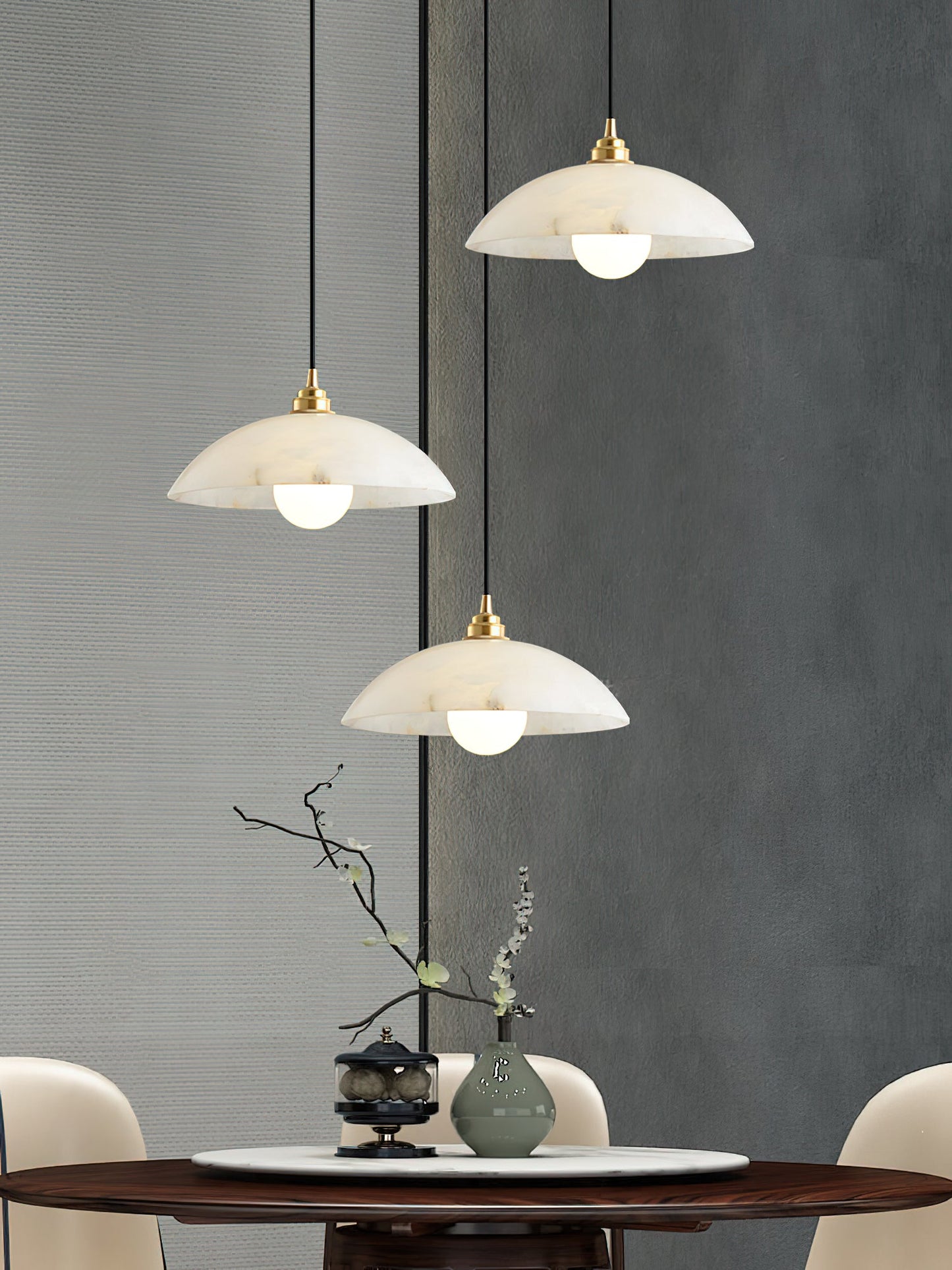 Alabaster Dome Pendant Light, view 23