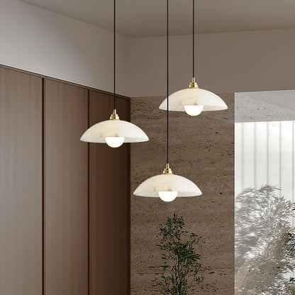 Alabaster Dome Pendant Light, alternate view